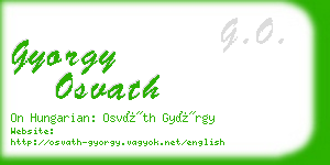 gyorgy osvath business card